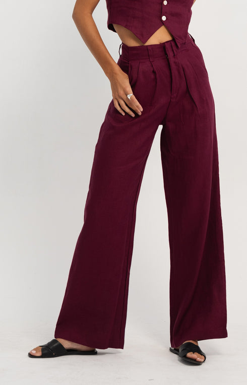 BASIC LINEN VEST PANTS